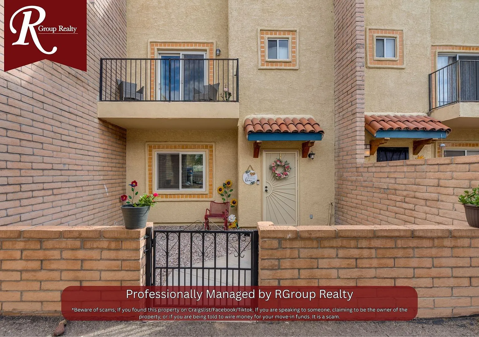 Spacious 3BR/3BA Tucson Home with Private Balcony & Fenced Yard | 3516 S Mission Rd #3 — Photo 1