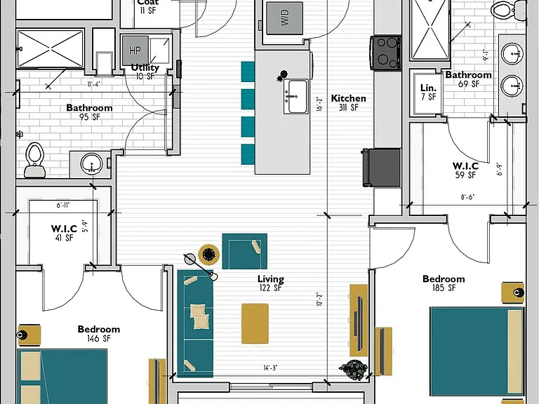 The Cambridge - Two Bedroom Two Bathroom The Cambridge - Two Bedroom Two Bathroom