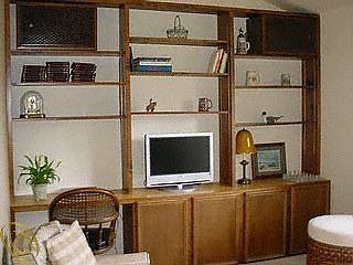 Library w/ vaulted ceiling & built ins