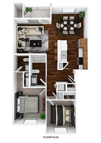 Floor plan 2 Bdrm - 1.5 Ba
