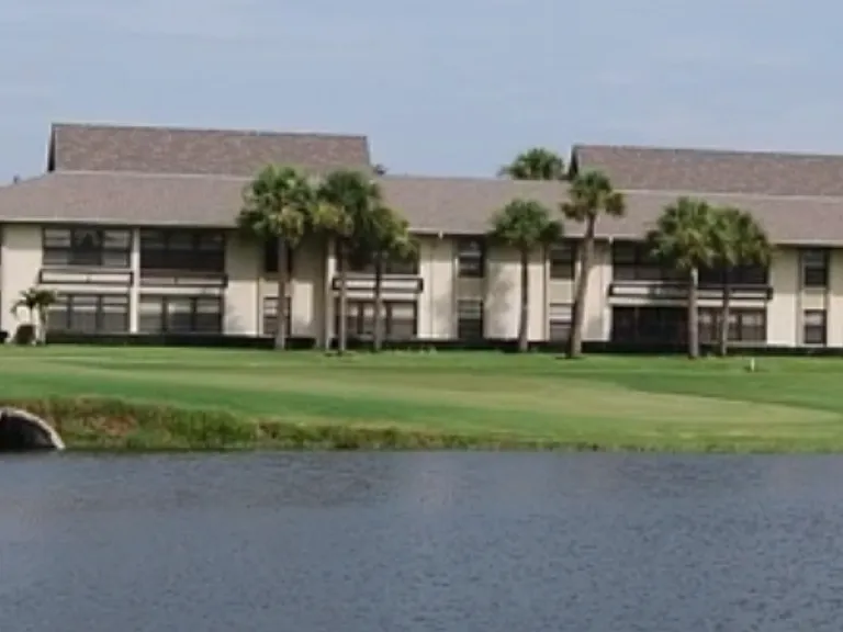 View from the lake to the back of the condo