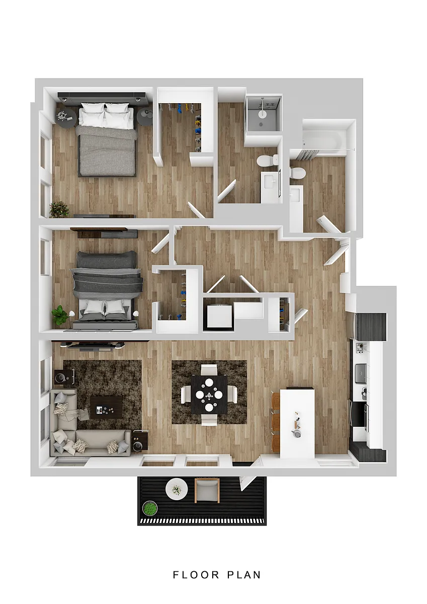 Floor plan Cascara - 2 Bed C1