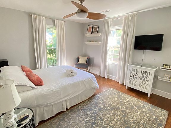 3rd bedroom with queen bed and two large closets.