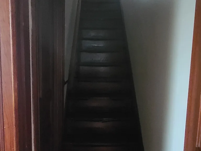 Stairs from 1st floor family room to upstairs landing
