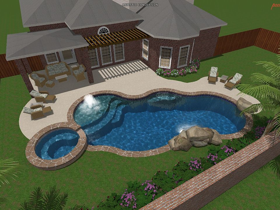 Pool sized back yard