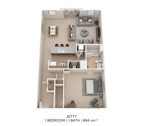 Floor plan One Bedroom