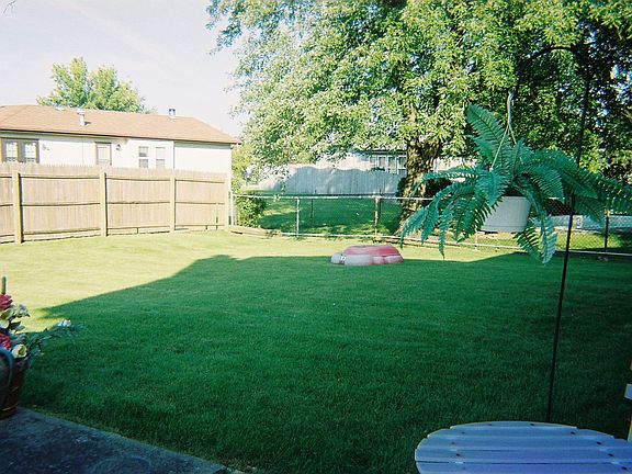 Fenced backyard 