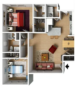Floor plan 2 Bedroom