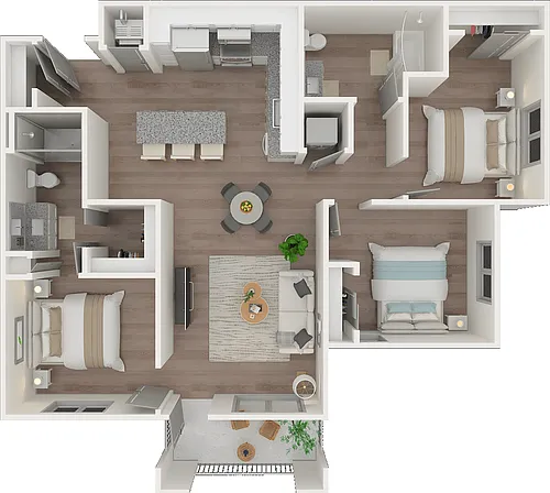 Floor plan Three Bedroom