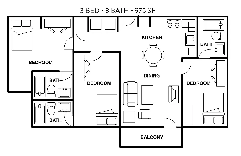 Floor plan 3X3