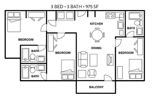 Floor plan 3X3