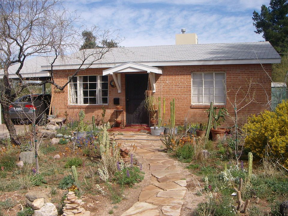 from the street, looking north at the house (early spring)
