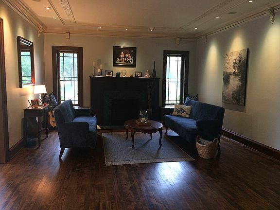 Living room, restored floors