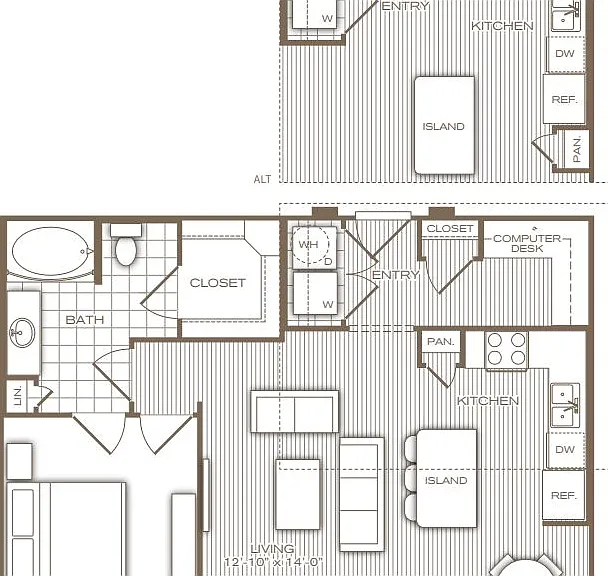 1 Bed 1 Bath 1 Bed 1 Bath