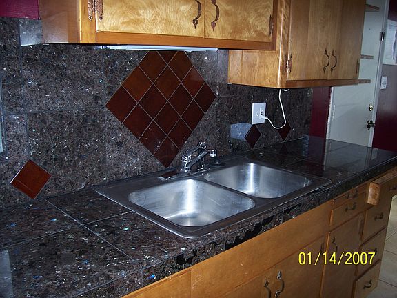 Custom granite countertops.