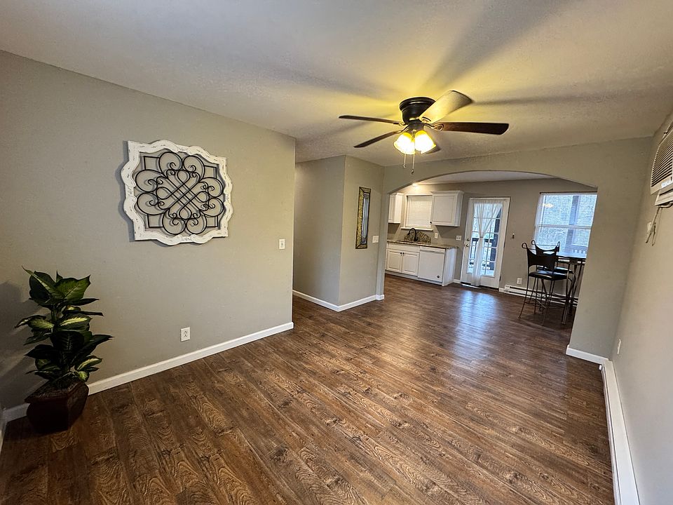 Open floor plan and direct access to private patio overlooking wooded 1 acre back yard.