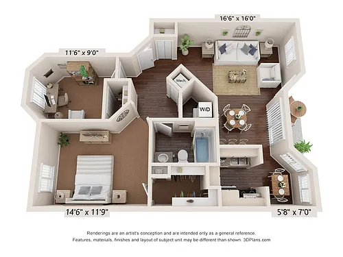 Floor plan Bimini w/den