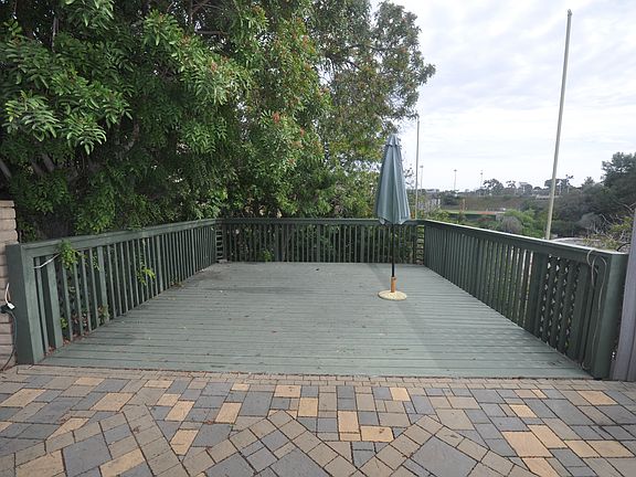 large deck for entertaining.