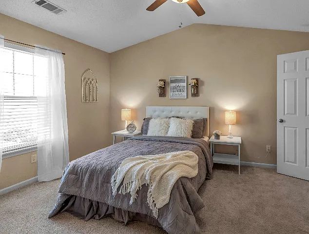 Master Bedroom with Vaulted Ceilings