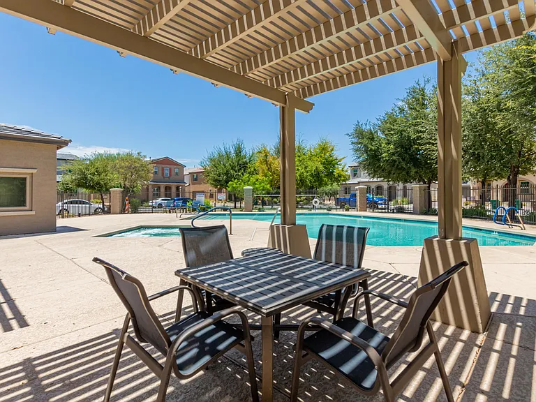 Pool deck seating.