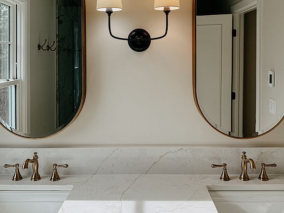 Dual sinks and mirrors makes getting ready fun!