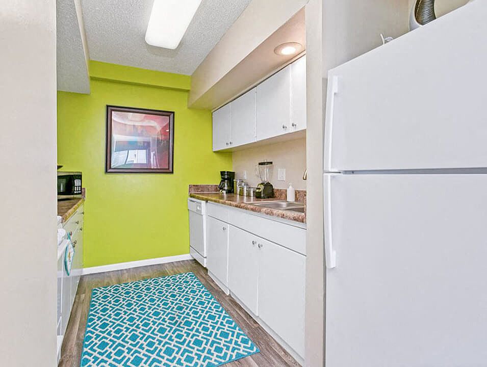 Kitchen with Fridge and Range