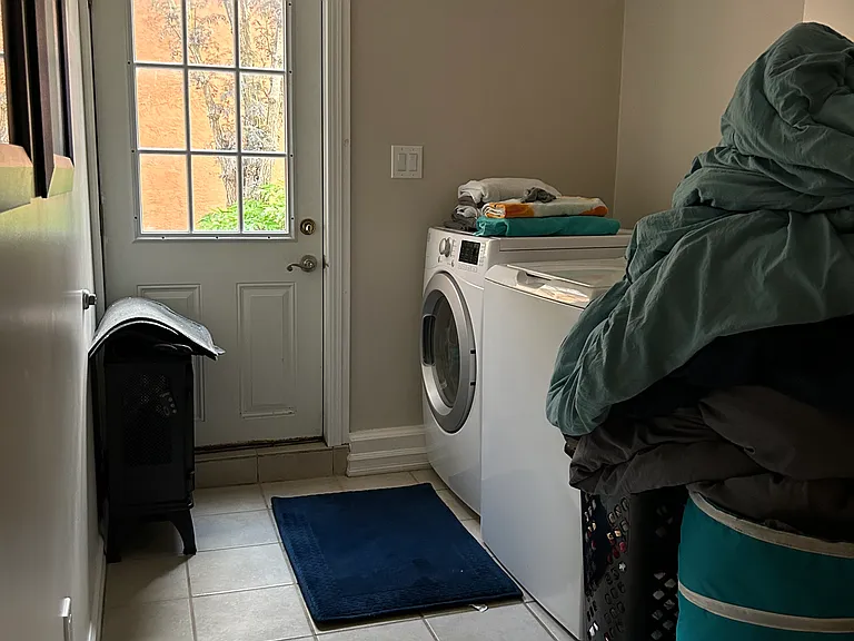 Shared laundry room.