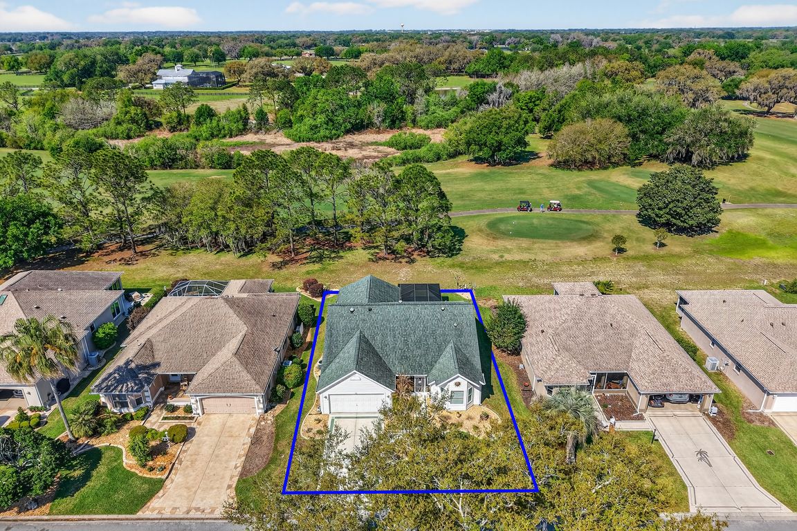 Aerial Front Elevation with Tierra Del Sol Championship Golf Course and Property Lines