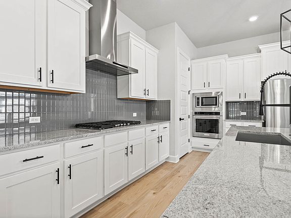 Stainless steel appliances are included