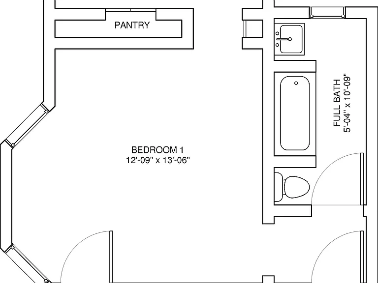 0x1B Studio Floorplan 0x1B Studio Floorplan