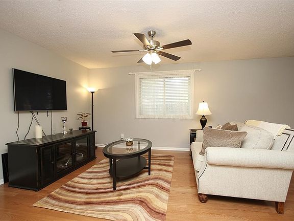 With a fantastic open concept living, this fabulous plan is perfect for entertaining! Highlighting gorgeous wood floors, a ceiling fan with lighting, and tons of natural light throughout this social space.