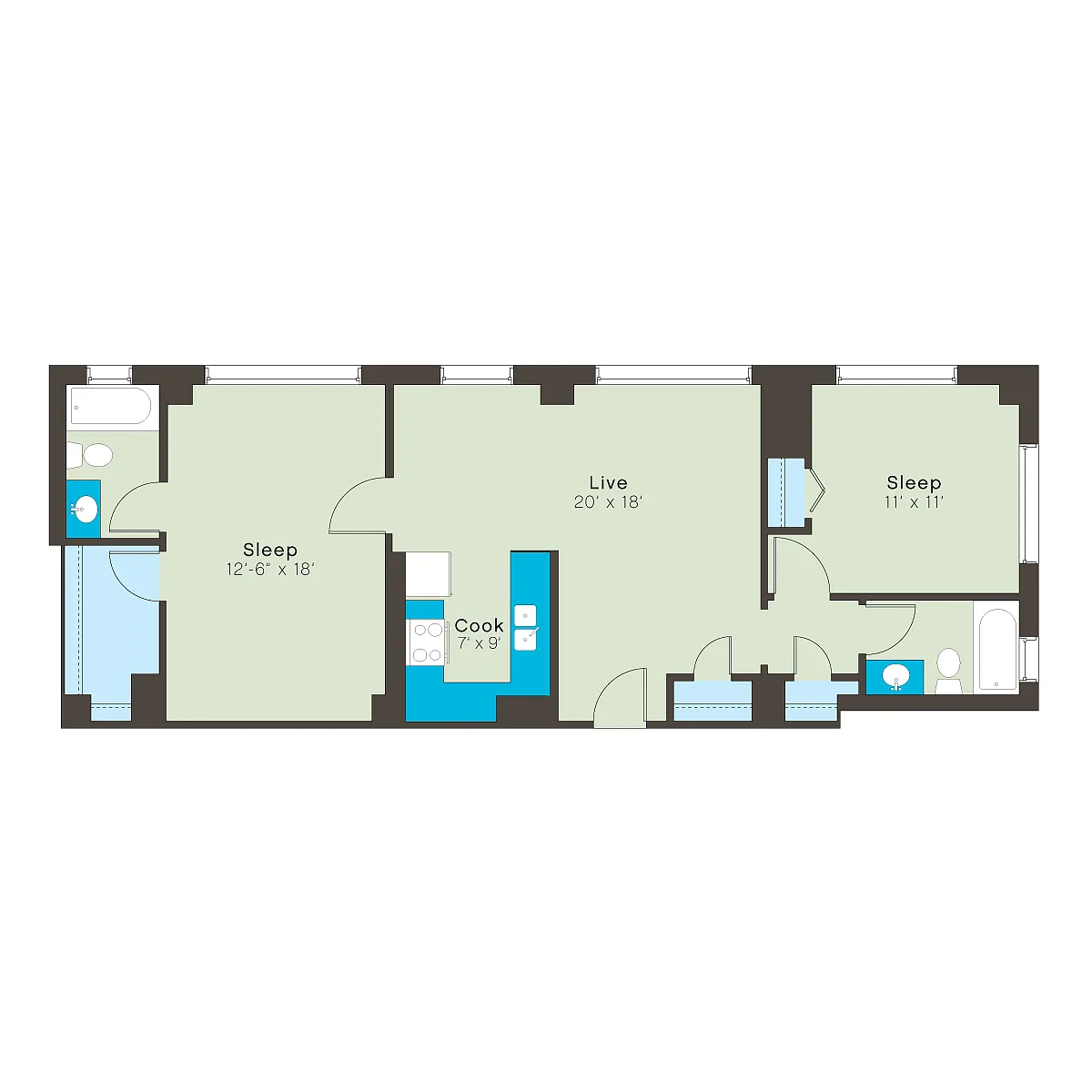 Floor plan 214E-2B107
