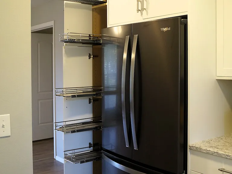 Pull out pantry shelves.