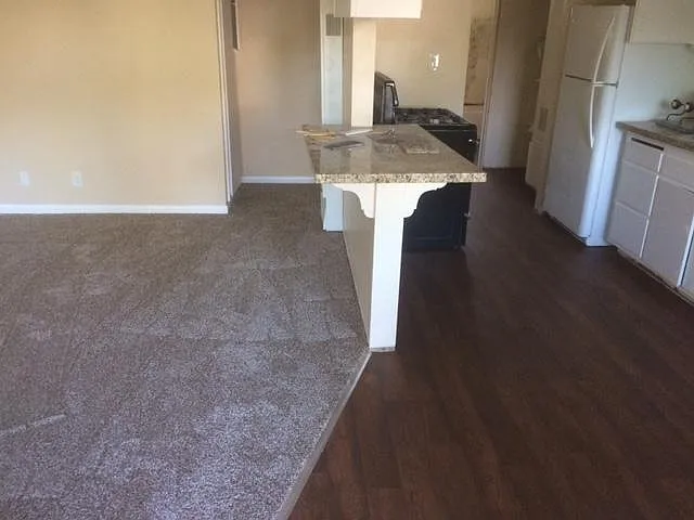 Kitchen bar living area
