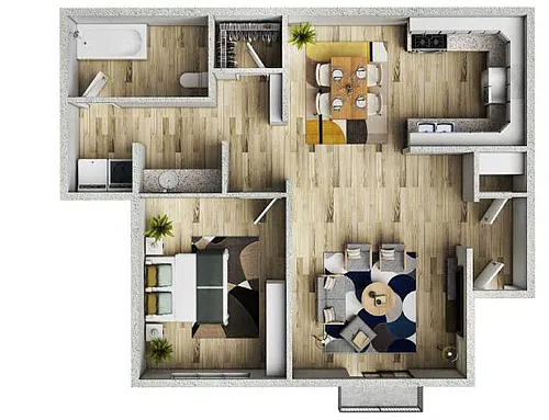 Floor plan One Bedroom