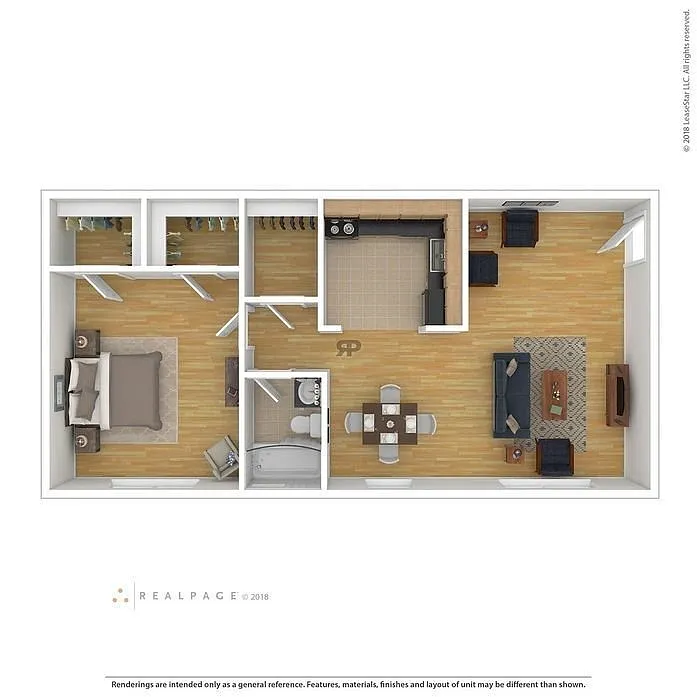 Floor plan 1 Bedroom/1 Bathroom