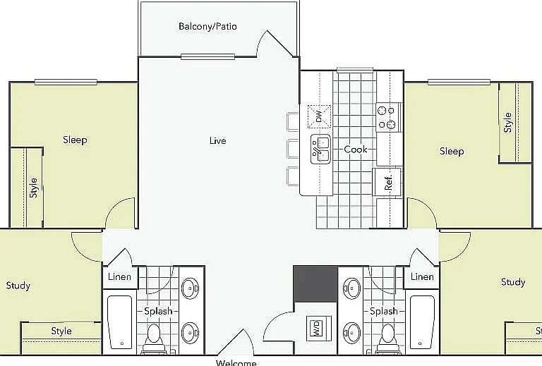 4-Bedroom-2Bath-Floor-Plan_NO-Furniture 4-Bedroom-2Bath-Floor-Plan_NO-Furniture