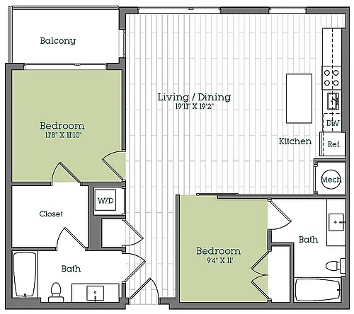 Floor plan zB2M-100
