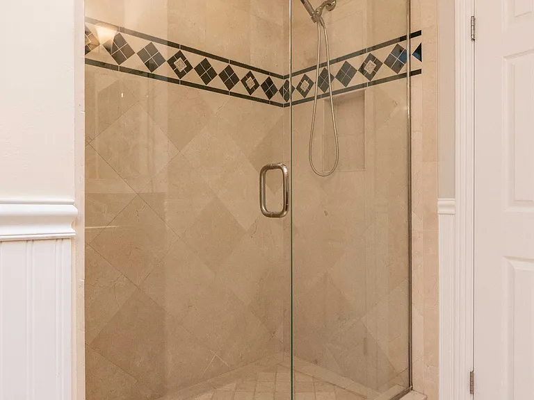 Hall bathroom walk in shower.