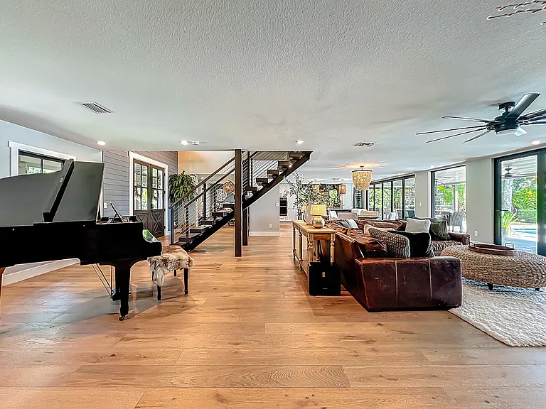Downstairs open floor plan