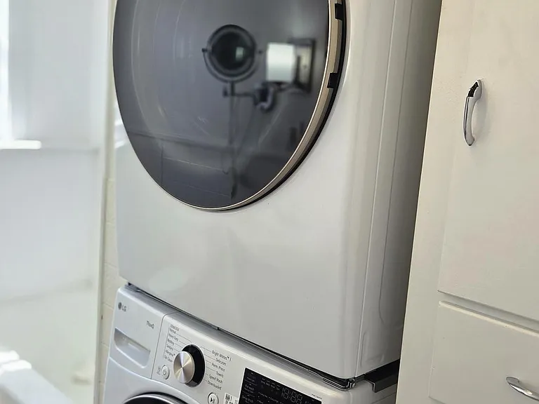 New Washer & Dryer in Bathroom