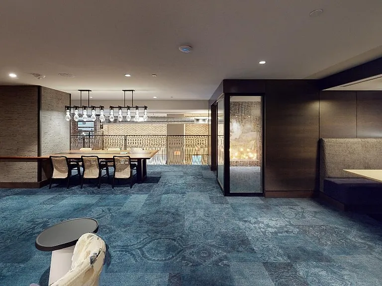 Expansive resident work/chill lounge