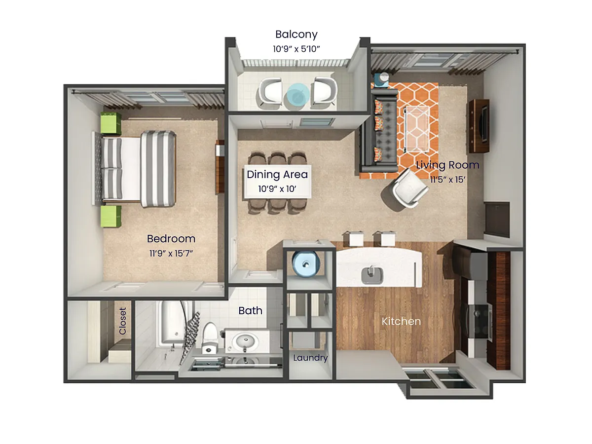 Floor plan A3 - Renovated