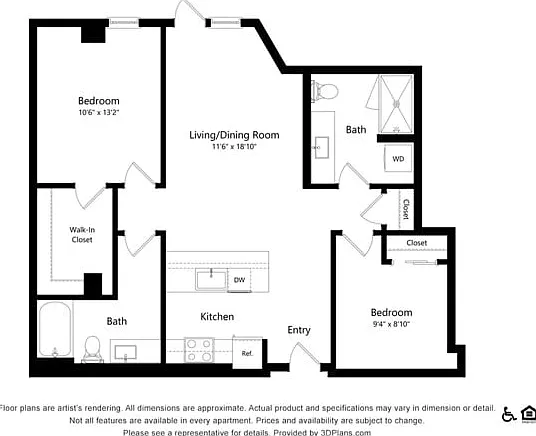 B6.1 | 2x2 | 966 sq ft B6.1 | 2x2 | 966 sq ft