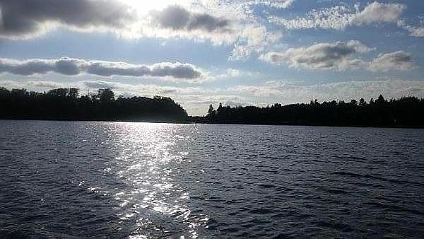 Shamrock lake from the dock looking to the Narrows going to Riley Lake.