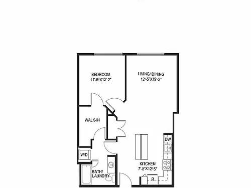 Floor plan A8 - Without Balcony