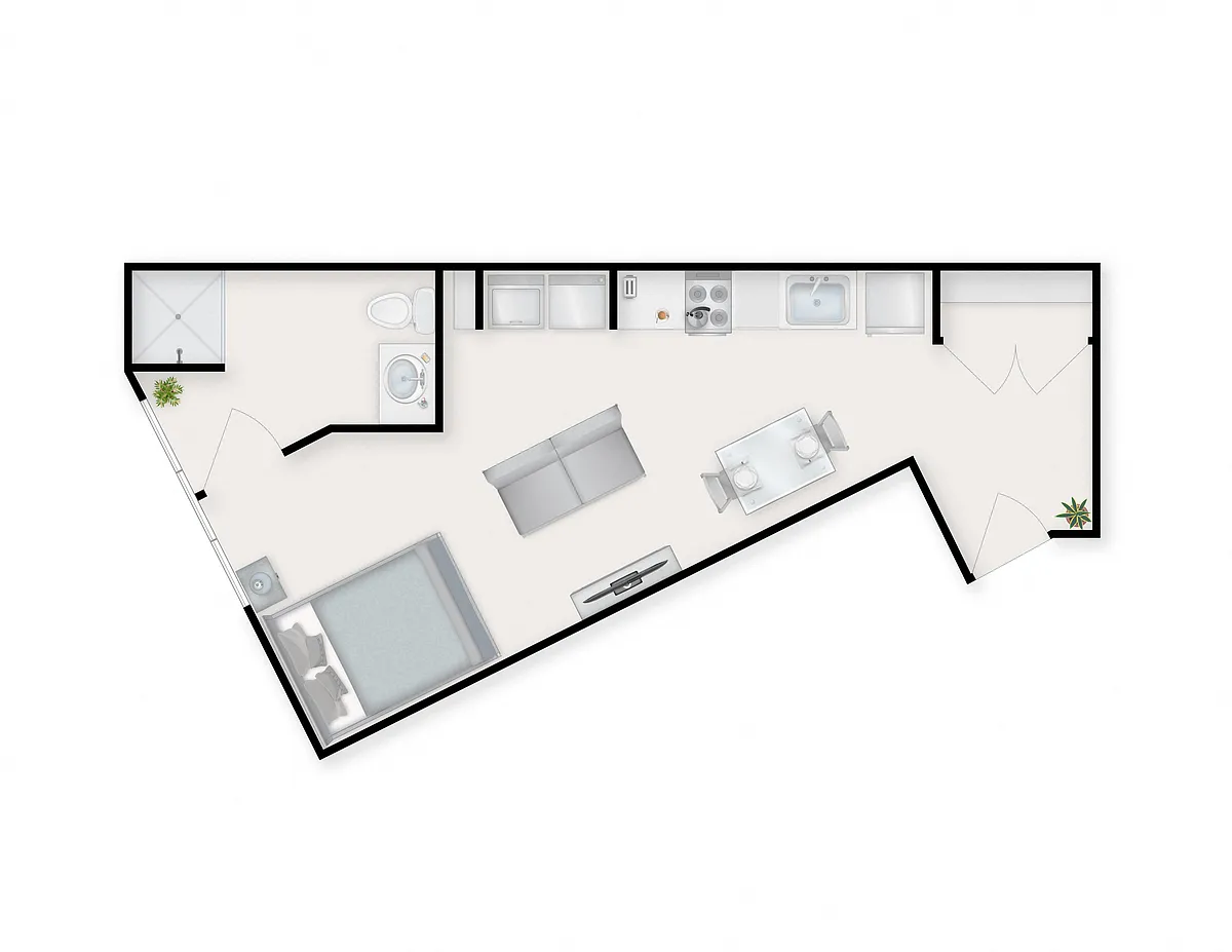Floor plan Studio D