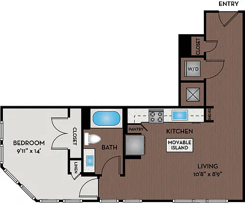 Floor plan 11W1 - Income Limits Apply