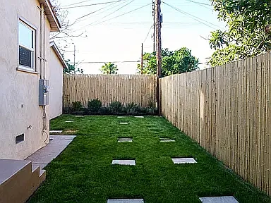 Private backyard