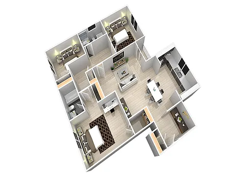 Floor plan 3 Bedroom 2 Bathroom